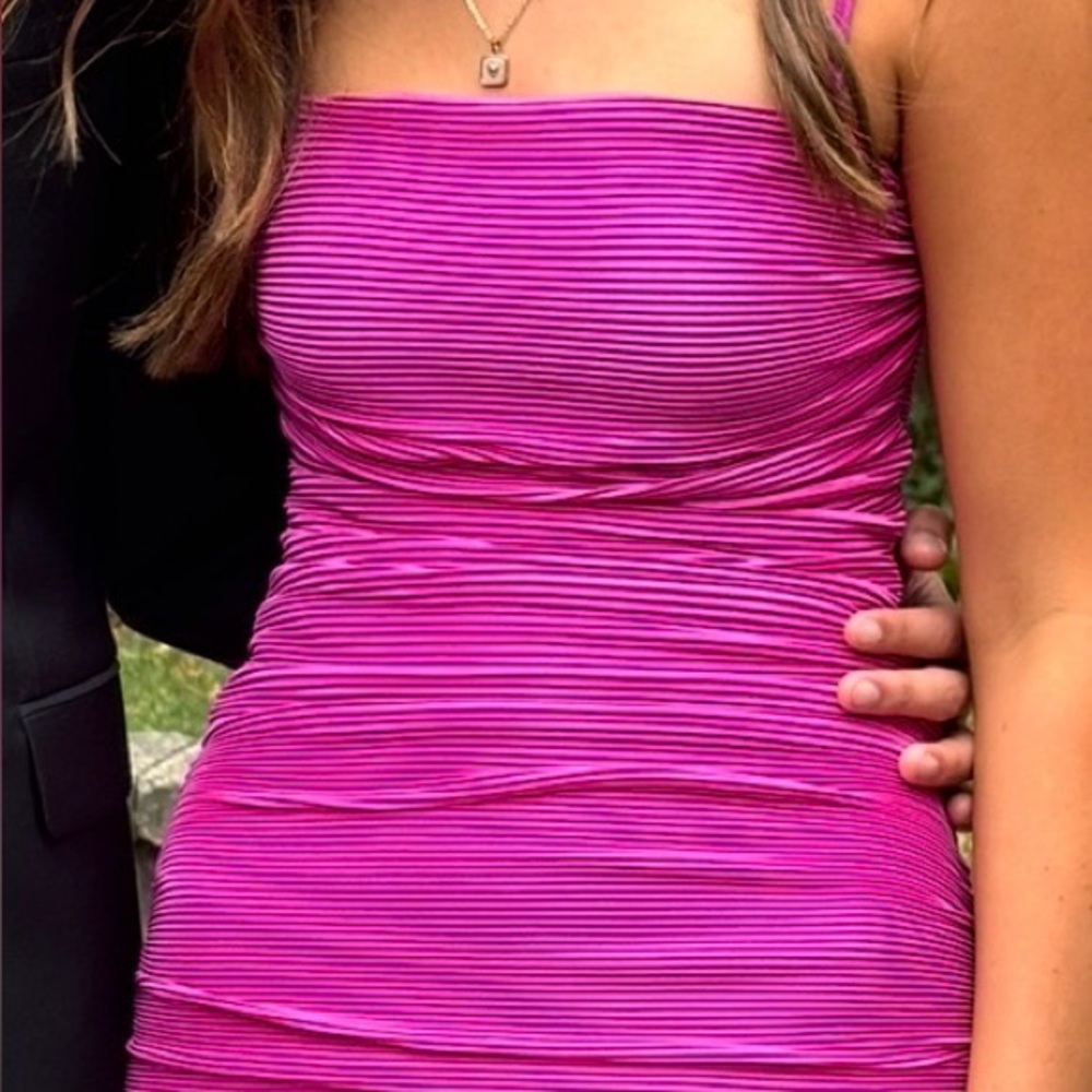 Lucy in the Sky Fuchsia Mini Dress